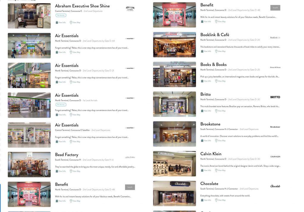 Shops Miami airport North Central South Terminal Mia